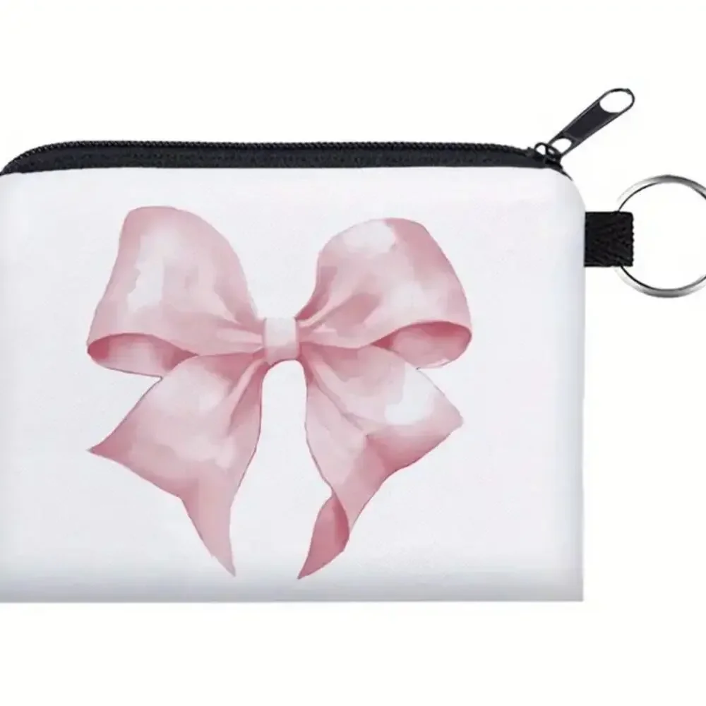 Pink Bow Zipper Pouch